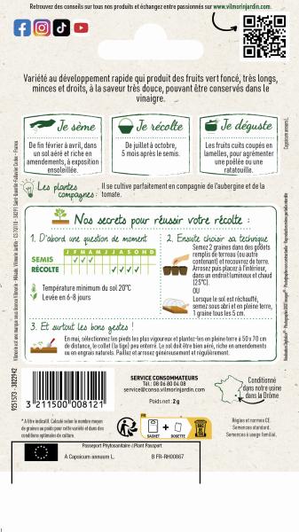 Potagères - Poivron Doux Long des Landes - MEDIA_PACKAGING_VERSO